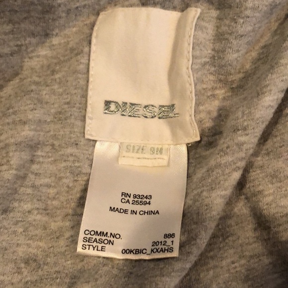 Diesel kids blue zip up jacket. Grey trim. EUC! - Picture 3 of 4
